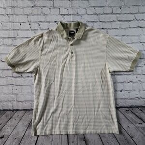 Ping Collection Men's XL Mercerized Cotton Blend Golf Polo Shirt Tan Textured